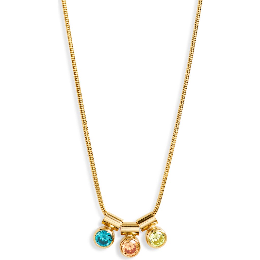 Set & Stones Ellie Multiple Birthstone Pendant Necklace In Gold