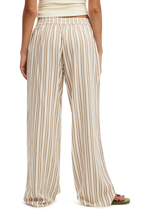 Cotton On Haven Wide Leg Pant In Karina Stripe Artichoke