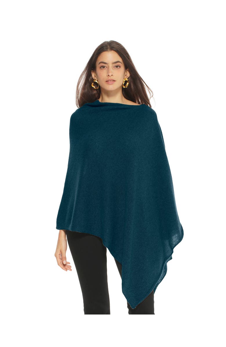 Monticelli Cashmere Essential Pure Cashmere Poncho, Main, color, Forest Green