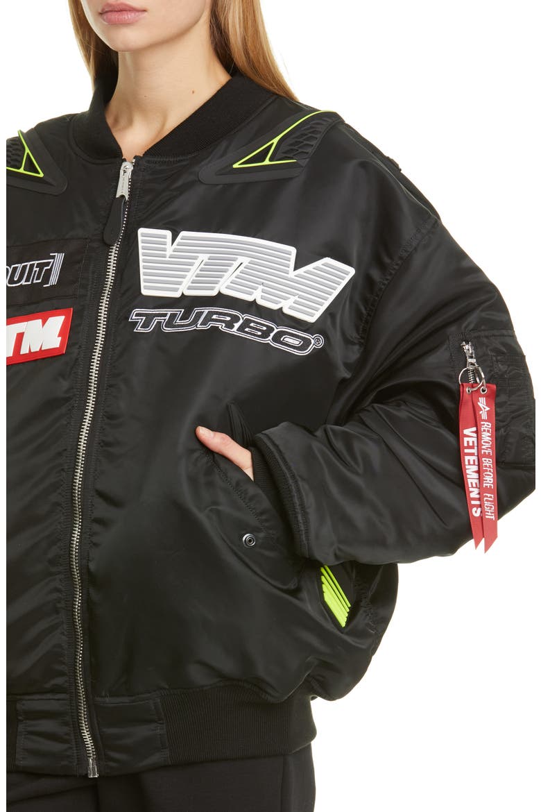 Motorcycle Bomber Jacket, Alternate, color, BLACK