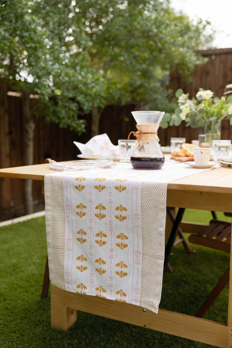 Honeybee Napkins - Set of 4, Alternate, color, Rose & Mustard