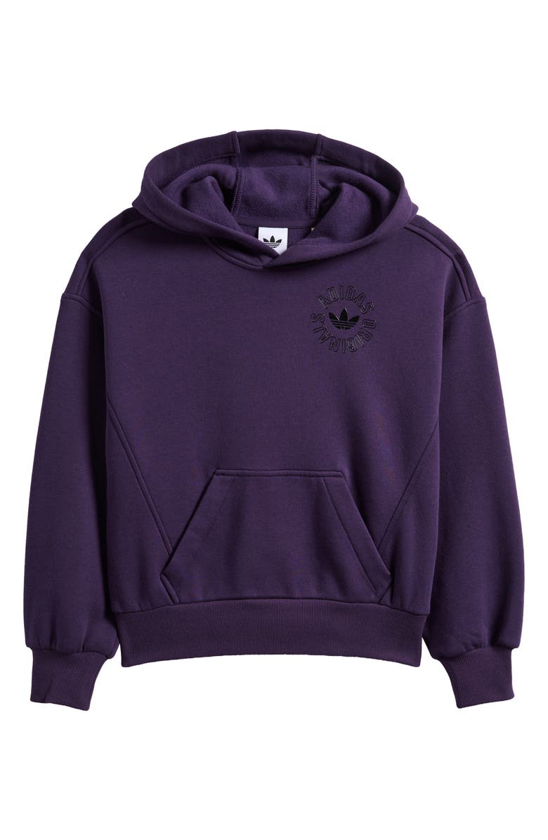 adidas Originals Kids' OG Emblem Fleece Hoodie, Main, color, Aurora Plum