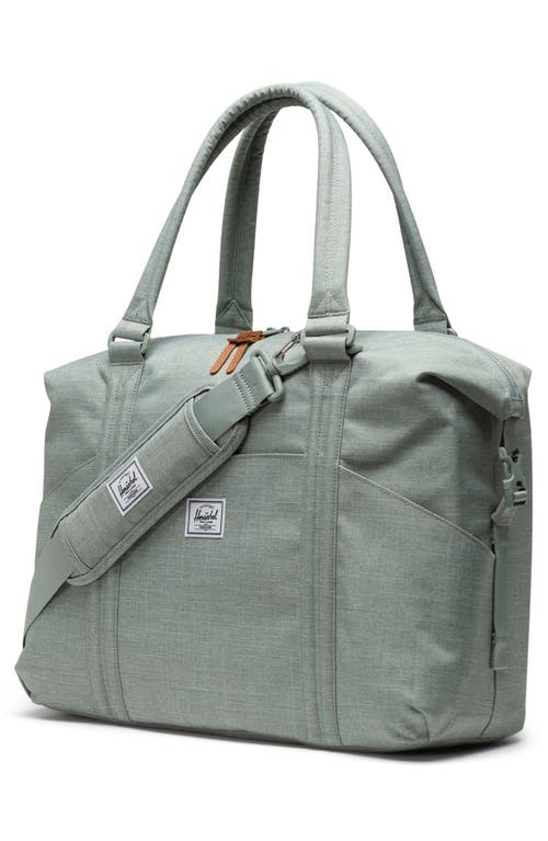 Shop Herschel Supply Co . Strand 24-liter Duffle Diaper Bag In Iceberg Green Crosshatch