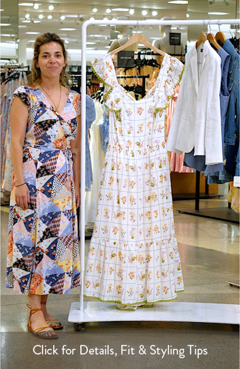 Diana Floral Maira Tie Back Midi Sundress, sales video thumbnail