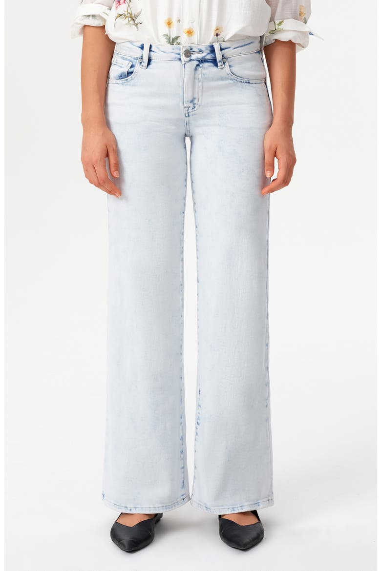Mid Rise Wide Leg Jeans, Main, color, LIGHT BLUE