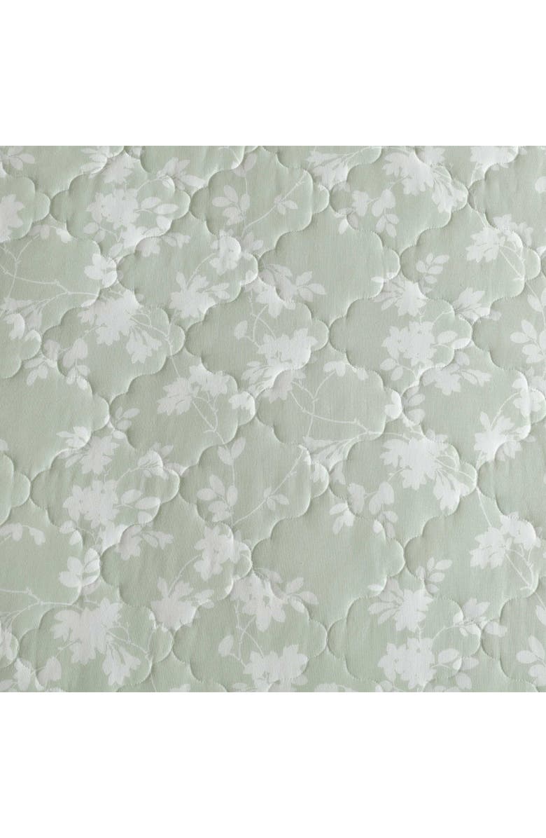 Laura Ashley Adorabelle 3-Piece Queen Quilt & Sham Set, Alternate, color, Green