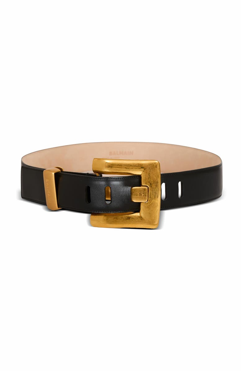 Balmain Anthem Leather Belt, Main, color,