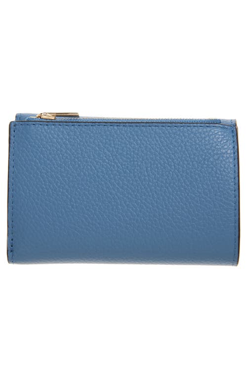 Mulberry Bifold Leather Card Case In Brighton Blue