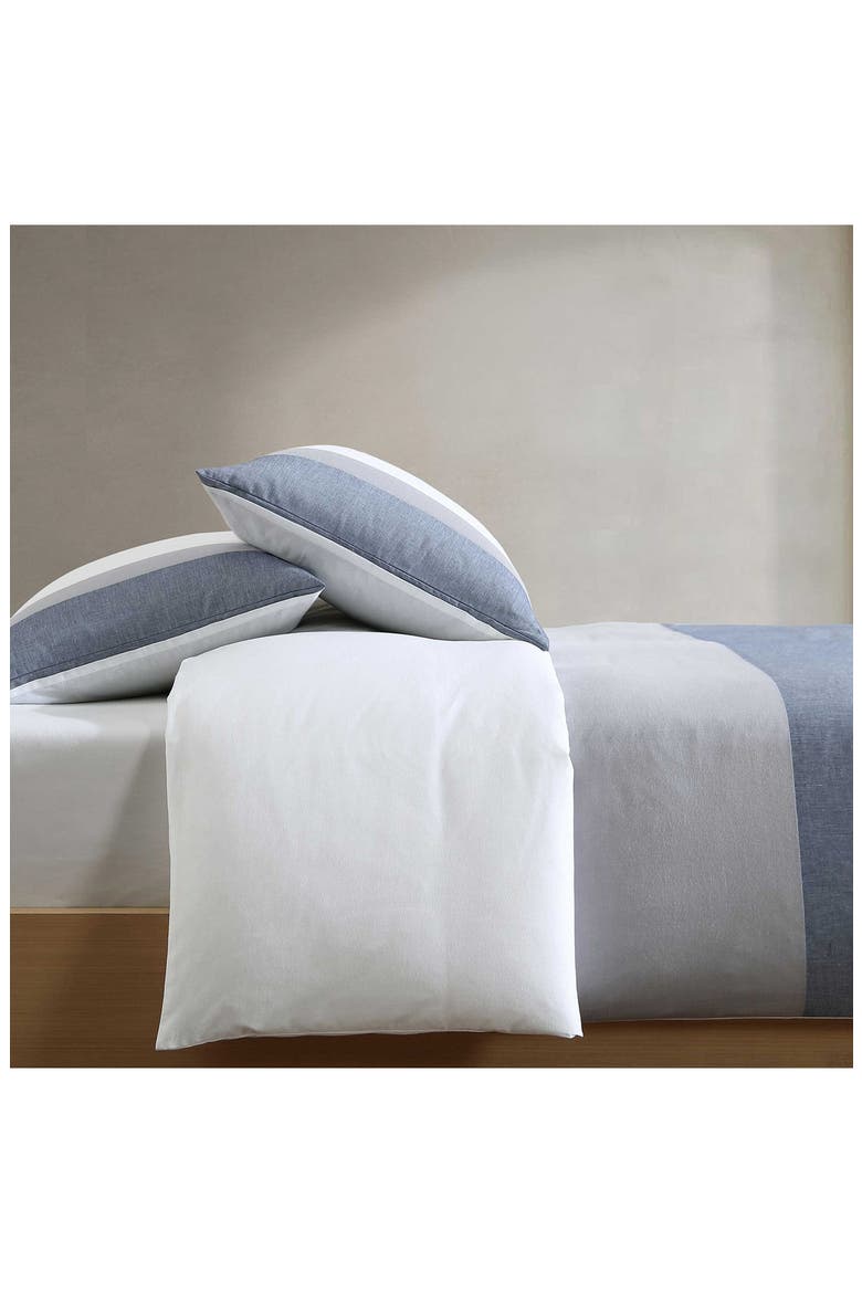 Chambray Handkerchief Cotton Blend Comforter & Shams Set, Alternate, color, LIGHT / MEDIUM BLUE