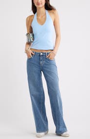 BP. Stretch Cotton Halter Top