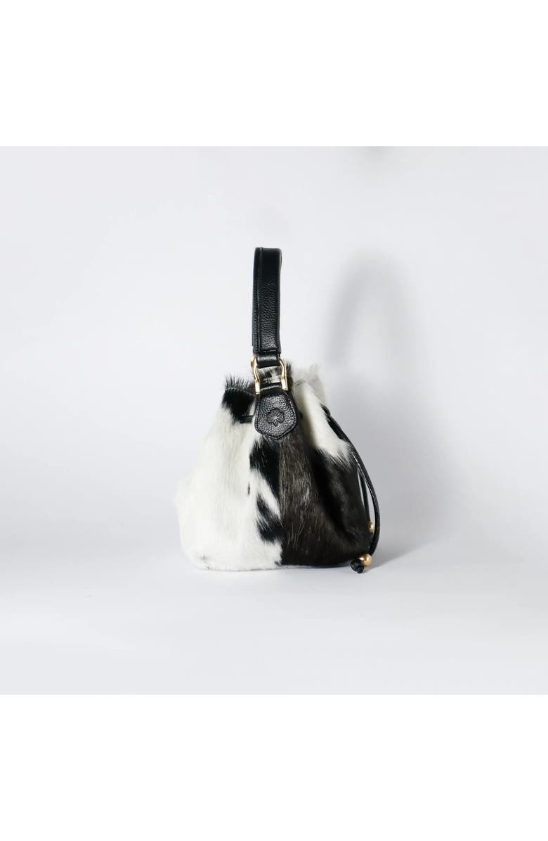 ROSZUAR Dualis Statement Handbag, Alternate, color, Black And White Natural Hair