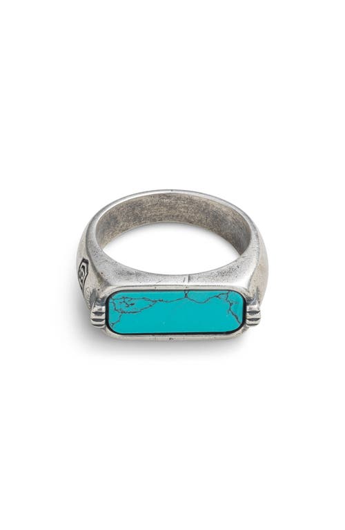 Degs & Sal Recycled Sterling Silver Ring In Turquoise