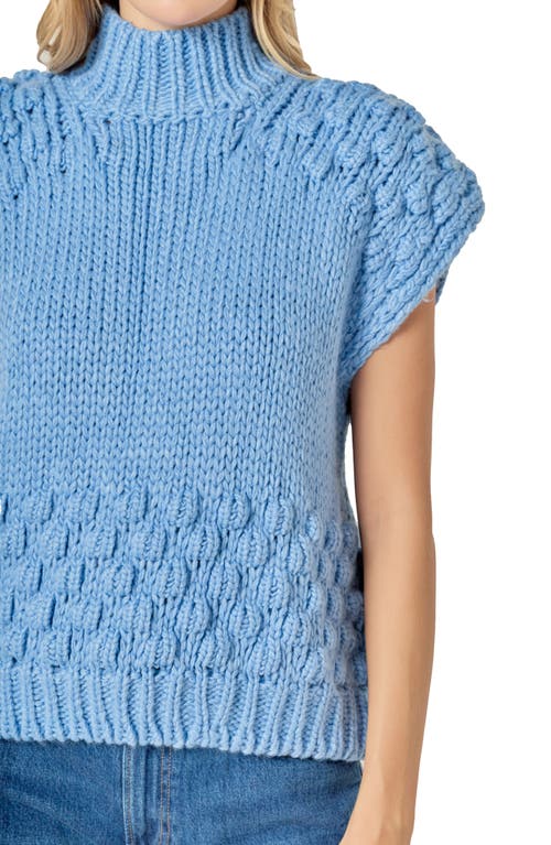 English Factory Bubble Turtleneck Sweater In Blue