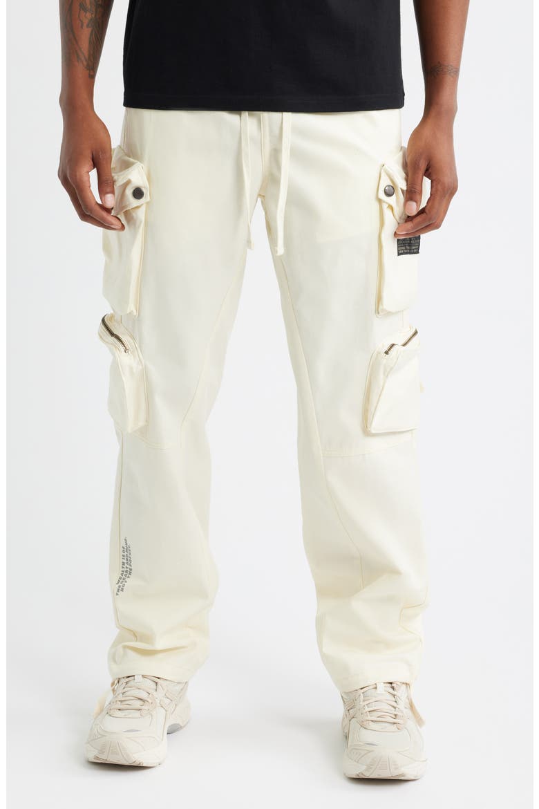 Barracks Pull-On Twill Cargo Pants, Main, color, WINTER WHITE