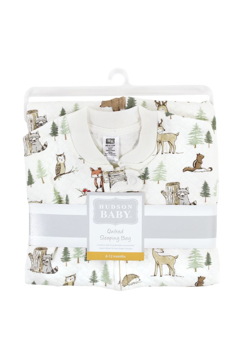 Premium Quilted Sleeveless Wearable Sleep Sack, Alternate, color, Forest Animals