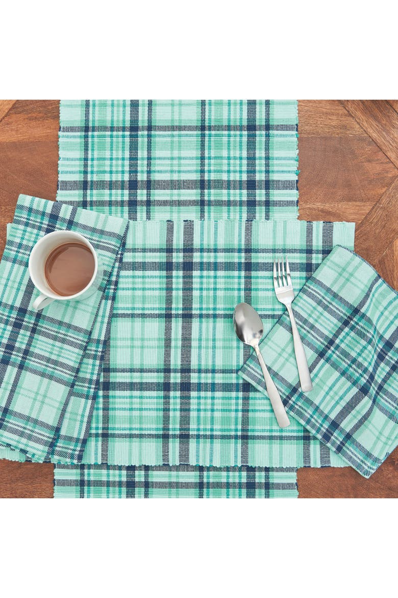McKinley Plaid Placemats Set of 6, Alternate, color, Blue