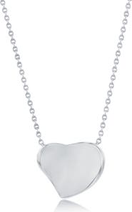 SIMONA Polished Heart Pendant Necklace