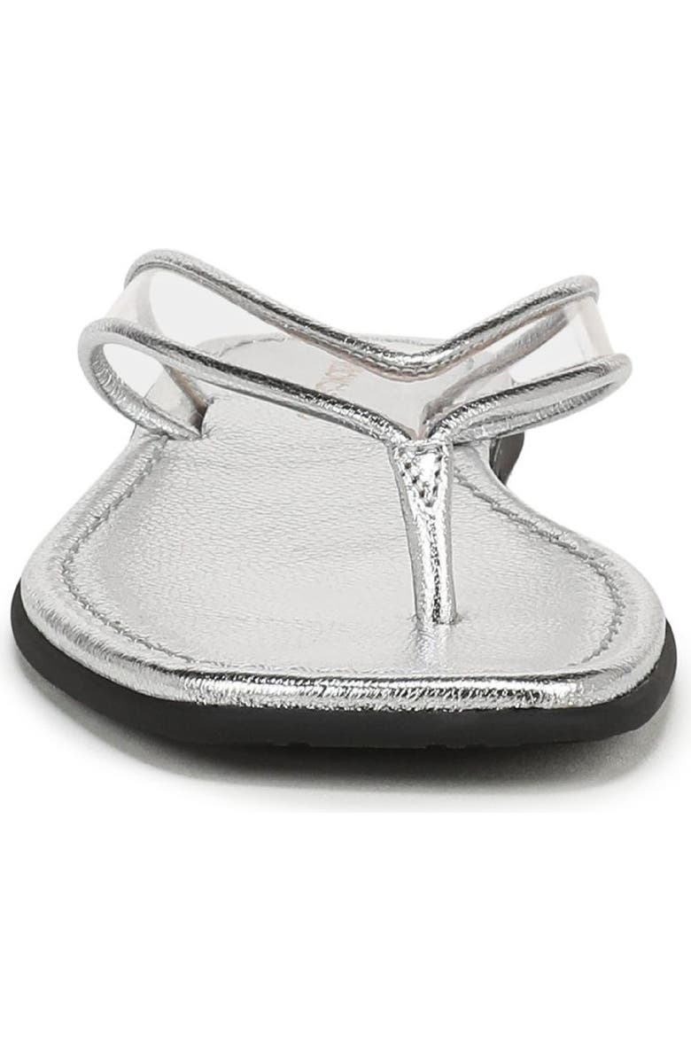 Veronica Beard Clea Flip Flop, Alternate, color, Clear/ Silver