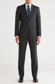Jack Victor Esprit Solid Charcoal Wool Suit