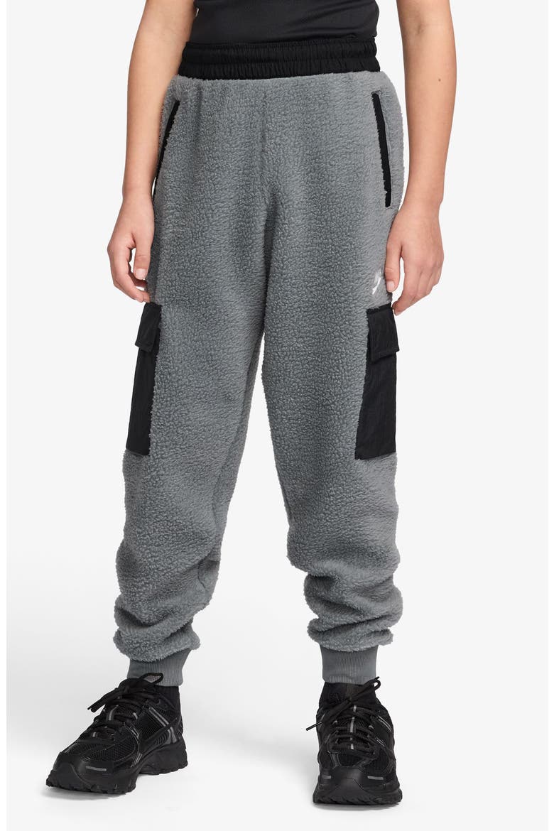 Kids' Sportswear Club Fleece Cargo Joggers, Main, color, SMOKE GREY/ BLACK/ WHITE