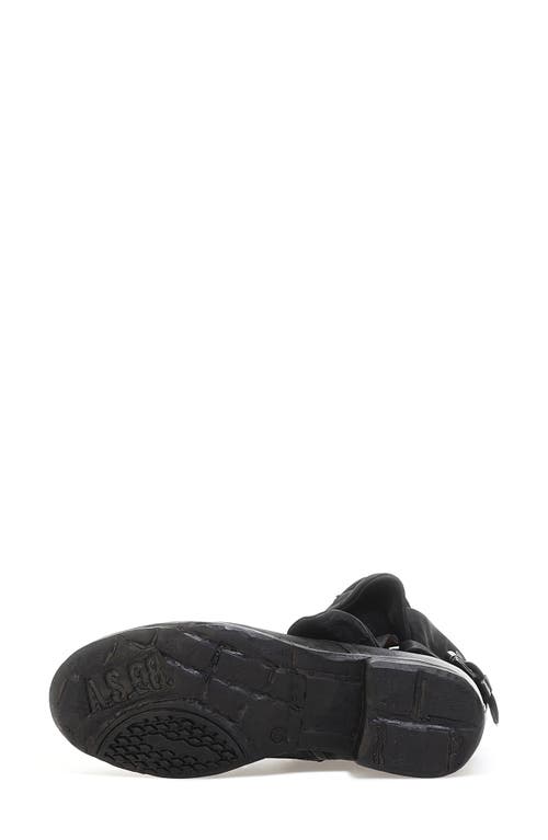 As98 A.s.98 Simon Ii Moto Bootie In Black