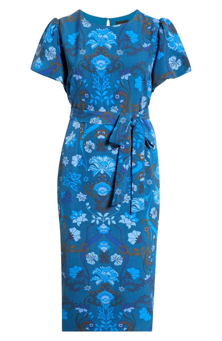 SUGARLIPS Palmate Floral Senidy Puff Sleeve Maxi Dress, Alternate, color,