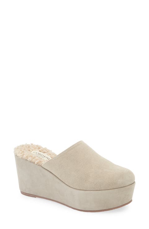 Jules Faux Fur Lined Platform Mule (Women)