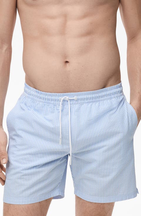 Seersucker Swim Trunks