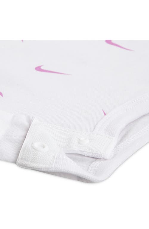 Nike Essentials Scooter Sweatshirt, Shorts & Bodysuit Set In Pink