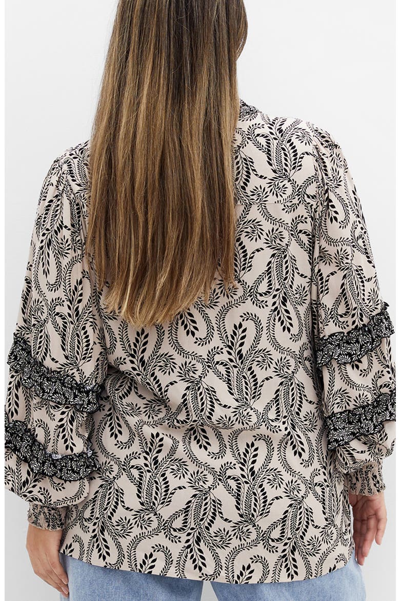 Lylah Mixed Print Long Sleeve Button-Up Shirt, Alternate, color, PRINT