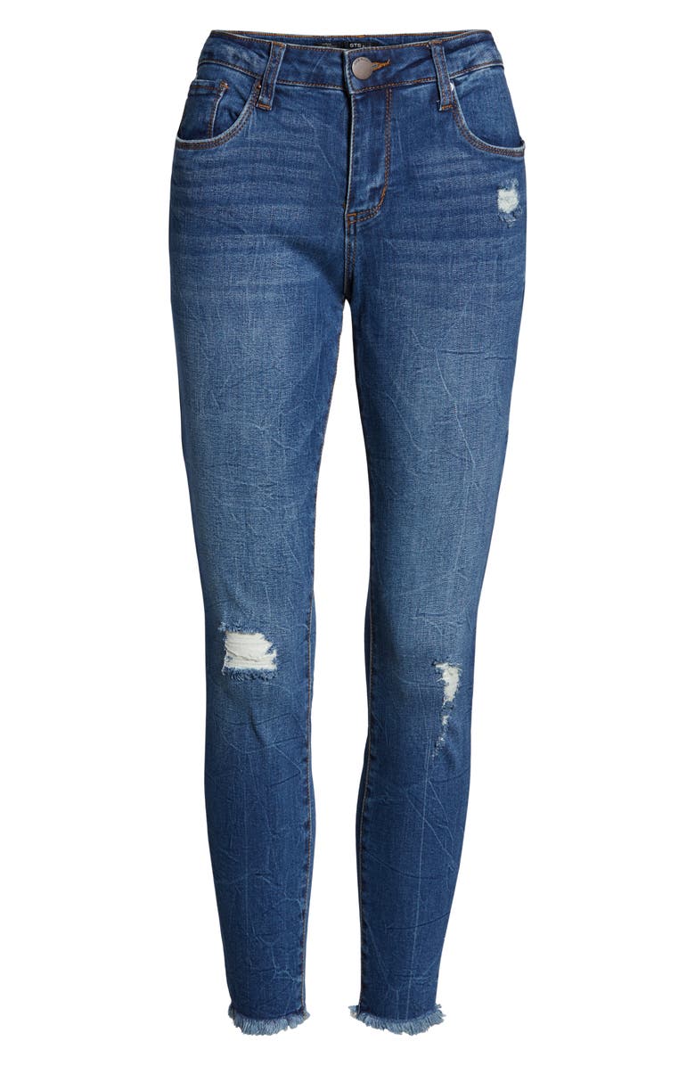 STS Blue Emma Distressed Ankle Skinny Jeans, Alternate, color, 