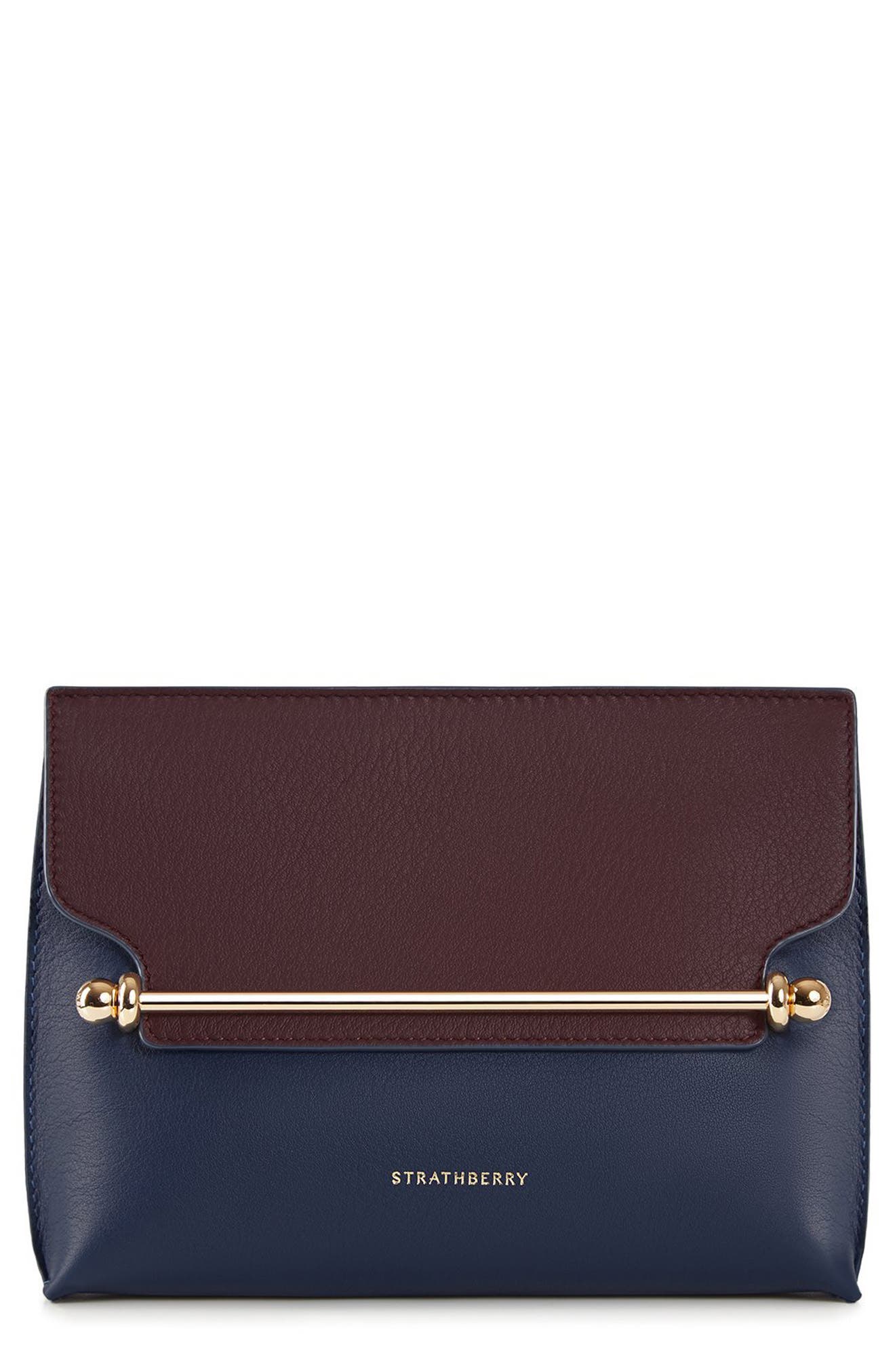 Strathberry Mini Stylist Bicolor Leather Crossbody Bag, Main, color, 