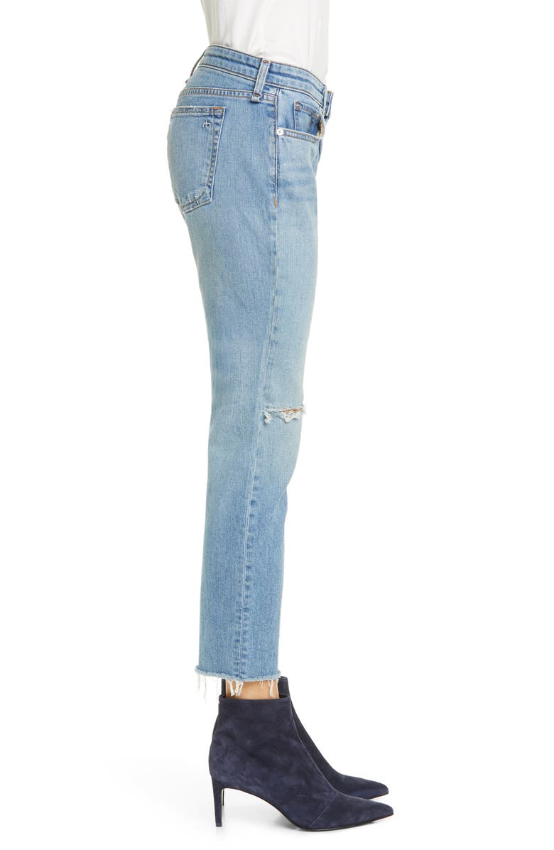 rag & bone Dre Ripped Ankle Slim Boyfriend Jeans, Alternate, color,