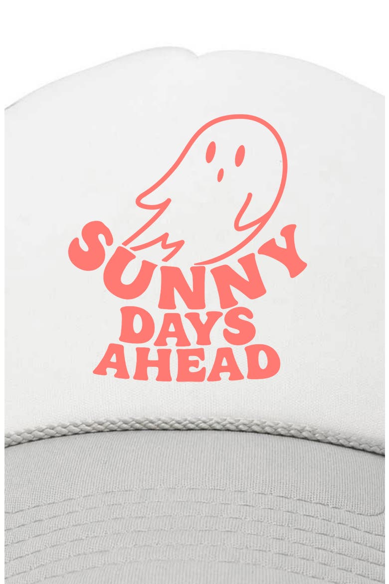 Sunny Days Snapback Trucker Hat, Alternate, color, Light Gray White