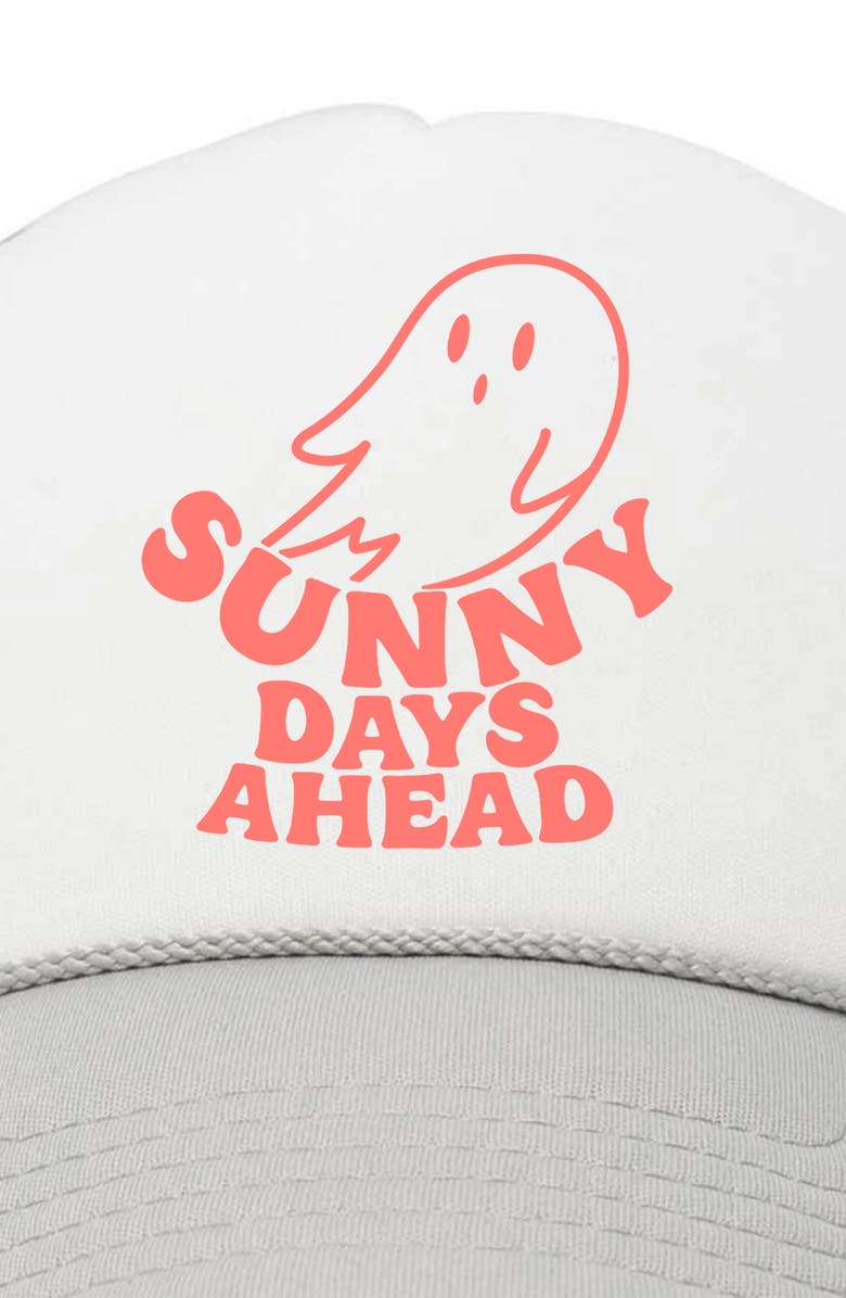 Dalix Sunny Days Snapback Trucker Hat, Alternate, color, Light Gray White