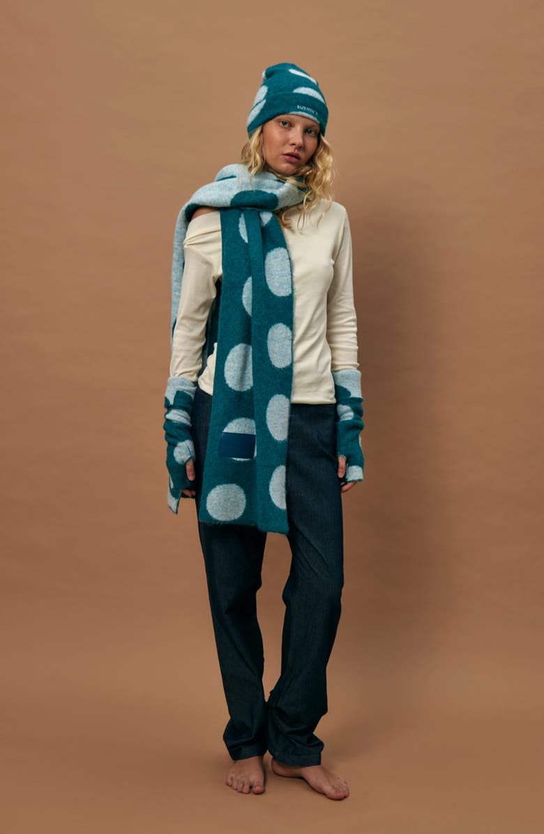 Susmie's Marieta Scarf, Beanie & Leg Warmers Set, Alternate, color, Marieta Blue