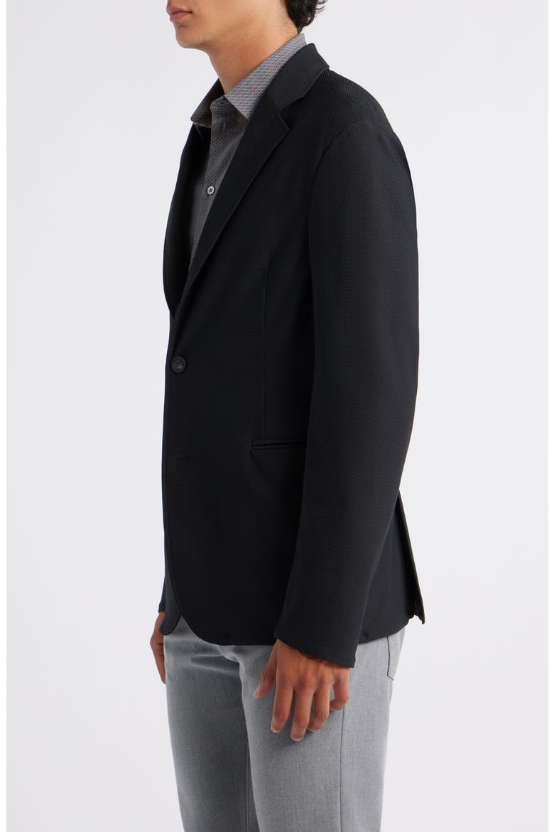 Rice Stitch Sport Coat, Alternate, color, BLACK
