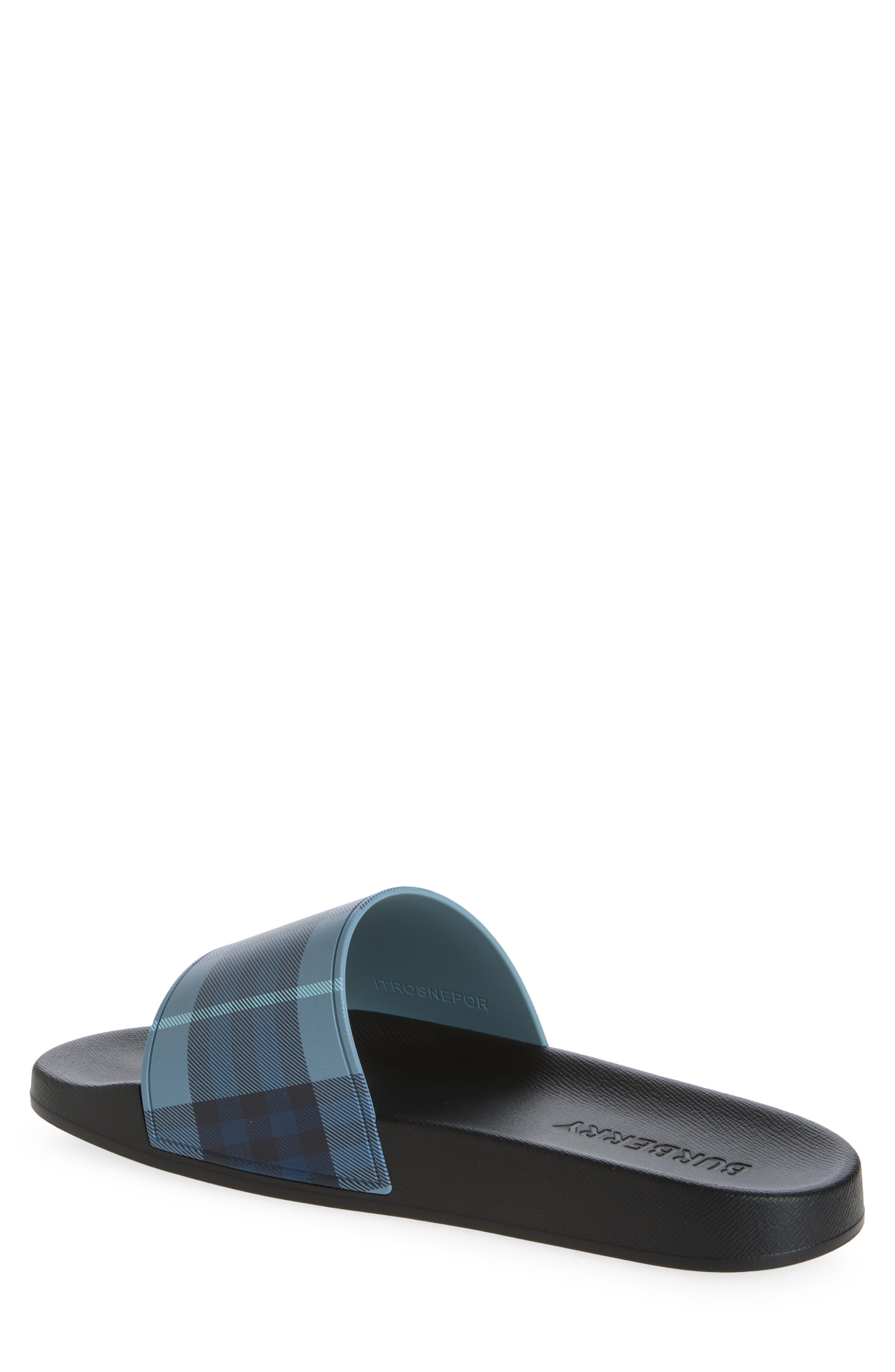Furley Check Slide Sandal, Alternate, color, ARCTIC BLUE IP CHECK