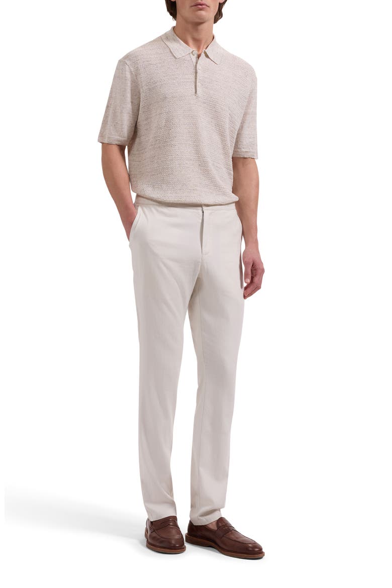 Linen Polo Sweater, Alternate, color, ALMOND