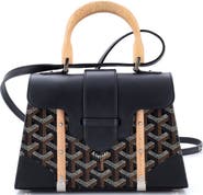 Pre-Owned Goyard Structured Saigon Top Handle Bag Coated Canvas with Leather Mini