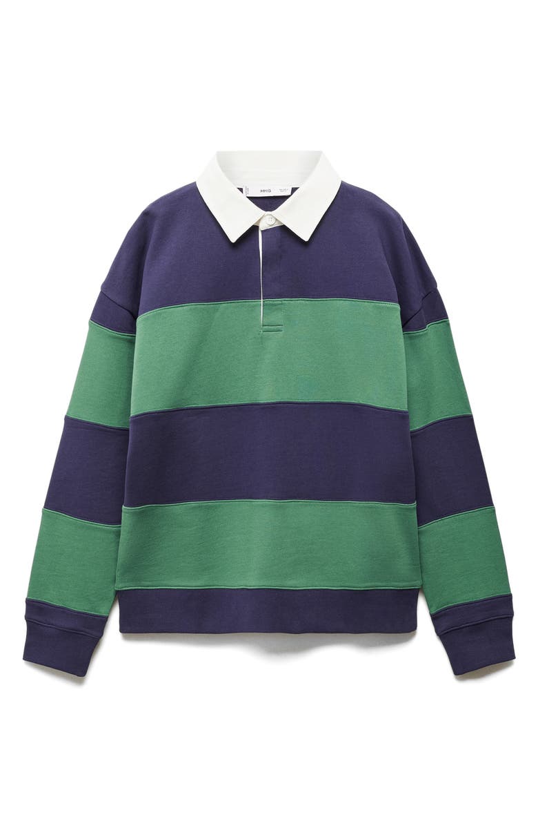 MANGO Oversize Long Sleeve Rugby Shirt, Main, color,