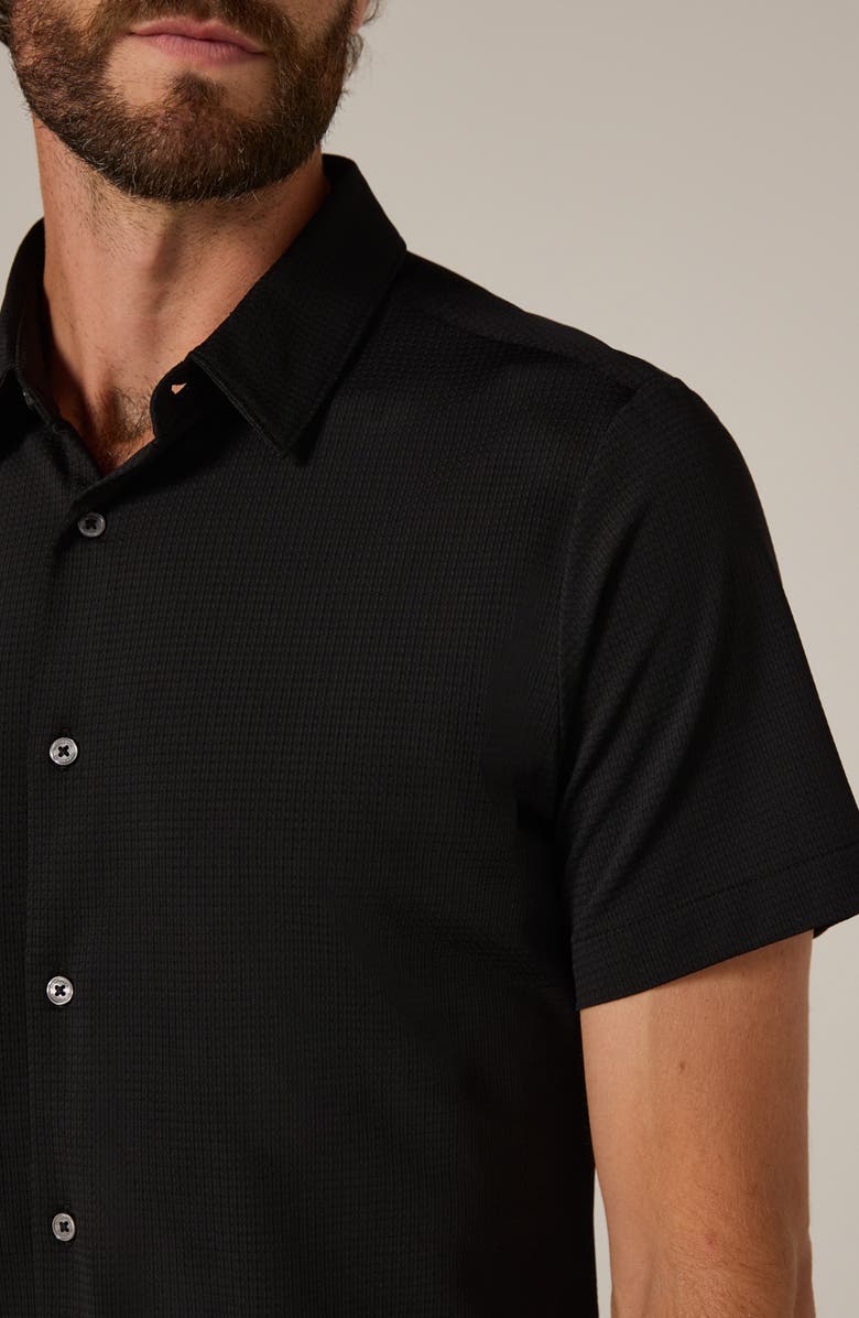 7 Diamonds Alldridge Short Sleeve Button-Up Shirt, Alternate, color, Black