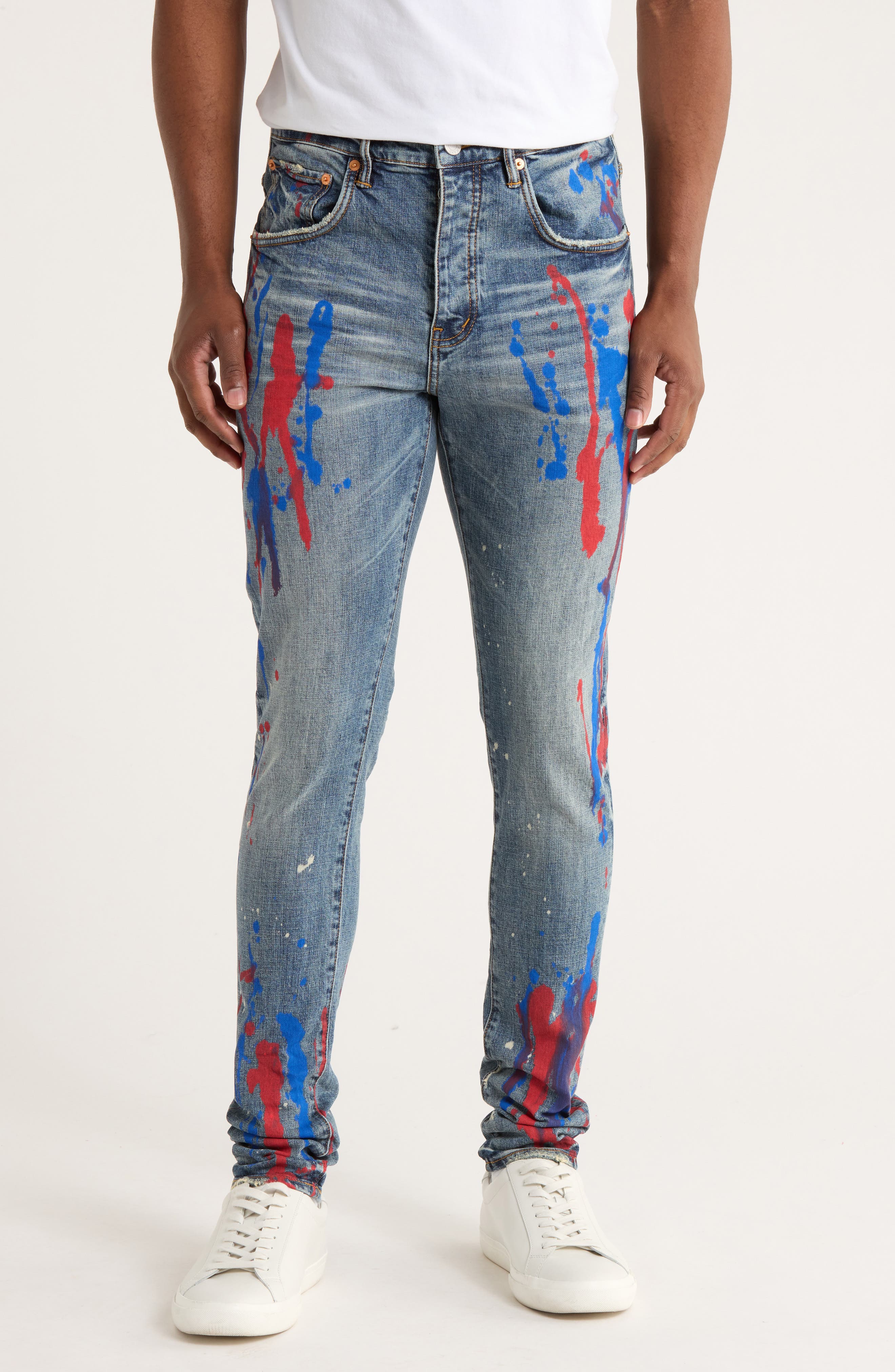 PURPLE BRAND P002 Mid Rise Skinny Jeans