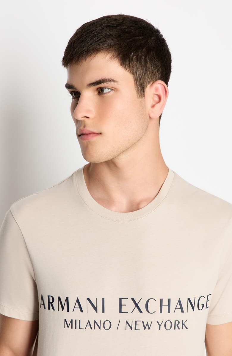 Armani Exchange Milano/New York Logo Cotton Graphic T-Shirt, Alternate, color,