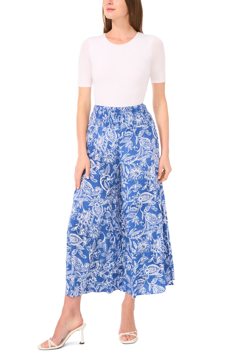 Vince Camuto Wide Leg Challis Pants, Alternate, color, 