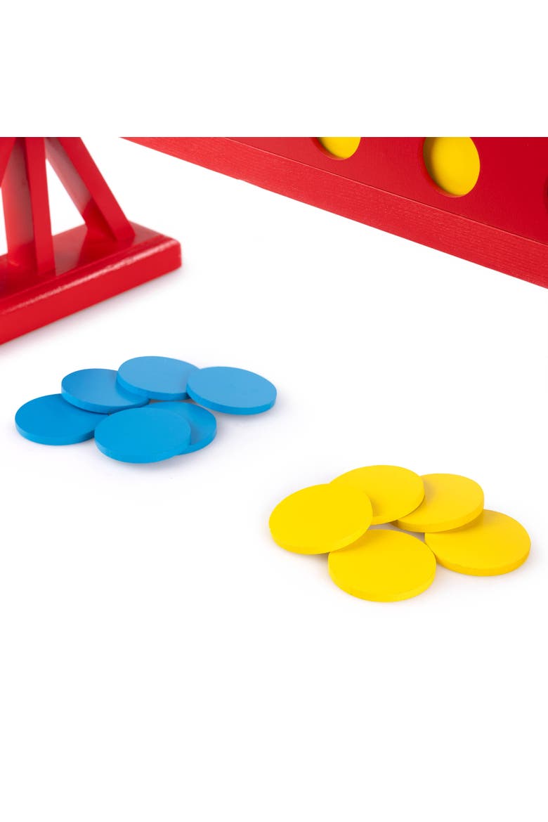 Giant 4 In A Row Wood Game, Alternate, color, Multicolored