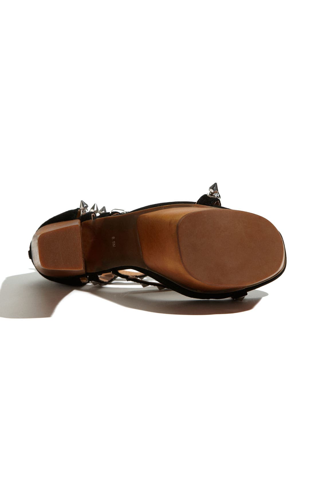 'Dominique' Sandal, Alternate, color, BLACK SUEDE