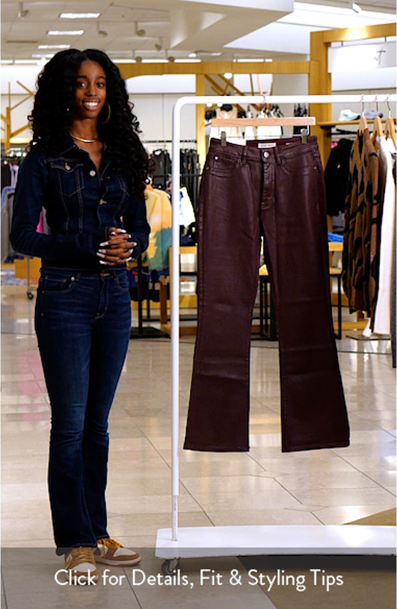 NAO Coated High Waist Bootcut Jeans, sales video thumbnail