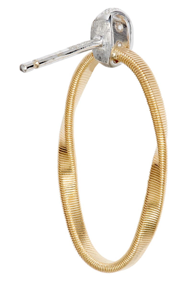 Marrakech Onde 18K Yellow Gold & Diamond Link Stud Earrings, Alternate, color, WHITE GOLD/ YELLOW GOLD
