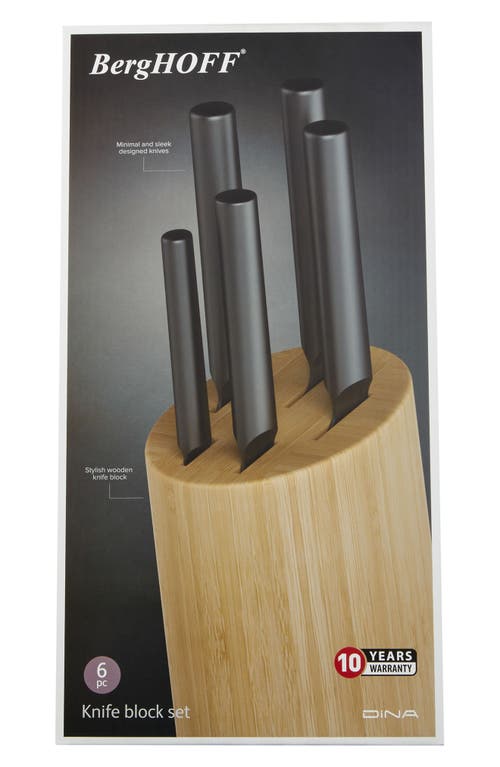 Berghoff Dina Boron 6-piece Knife Block In Black
